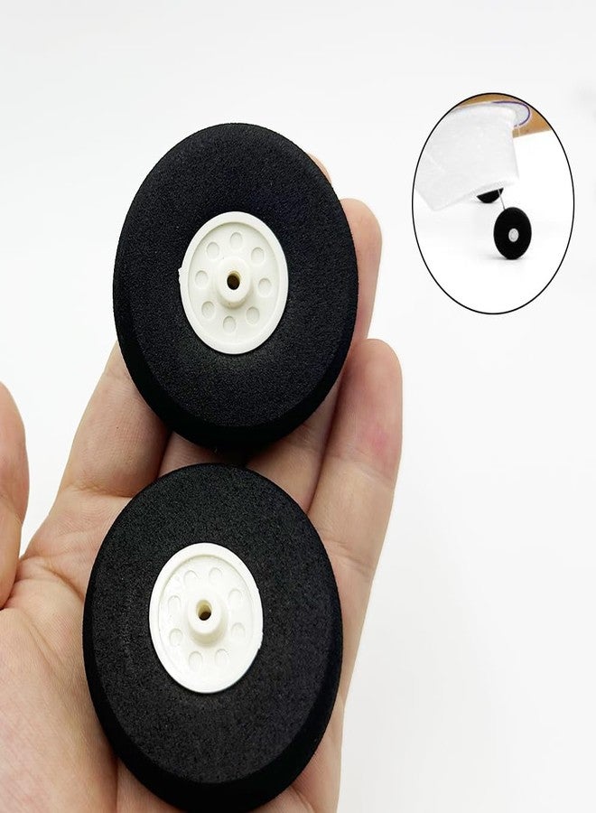URIMPAVIDO 4PCS 2 Inch RC Airplane Wheels Light Foam Tire Wheels for RC Plane Aircraft DIY Model Plane Wheel Replacment Parts (4PCS 2Inch) - Image 2